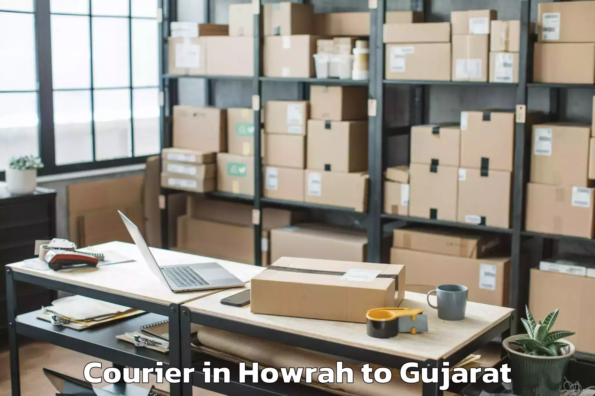 Affordable Howrah to Halol Courier